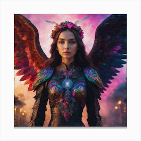 Girl With Wings Canvas Print