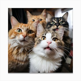 Group Of Cats Canvas Print