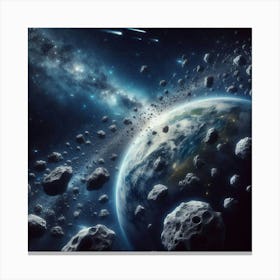 Earth In Space Canvas Print