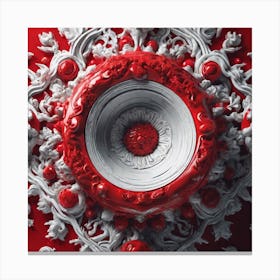 Red And White 1 Canvas Print