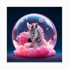 Firefly Bioluminescent, Cute, Tiny, Miniature, Sleeping, Baby Zebra, Moonlight, Adorable, Big Eyes, (1) Canvas Print