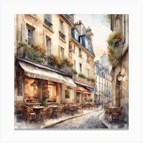 Paris Cafe 1 Canvas Print