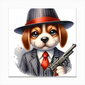 OGB~ Original Ganster Beagle In A Suit~Reimagined 1 Canvas Print