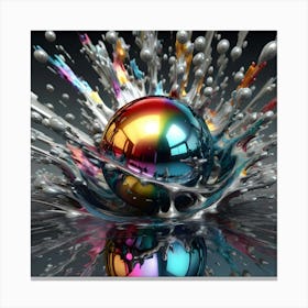 Rainbow Sphere Canvas Print