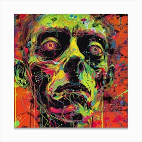 Zombie Head 2 Canvas Print