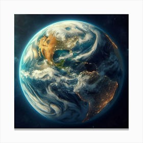 Earth From Space 2 Canvas Print