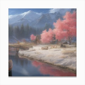 Snowy Mountains Canvas Print