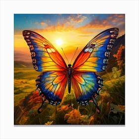 Firefly Whimsical Sunrise With Painted Butterfly Wings 93442 (2) Canvas Print