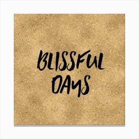 Blissful Days Canvas Print