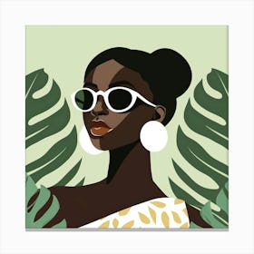 African Woman In Sunglasses 1 Canvas Print