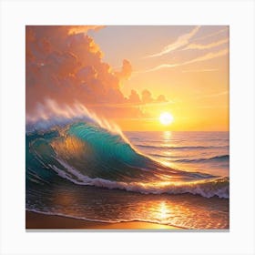 Sunset At The Beach 5 Canvas Print