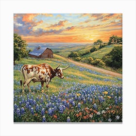 Sunset In Texas Canvas Print