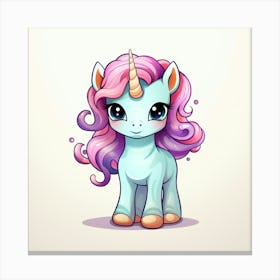 Cute Unicorn 464 Canvas Print