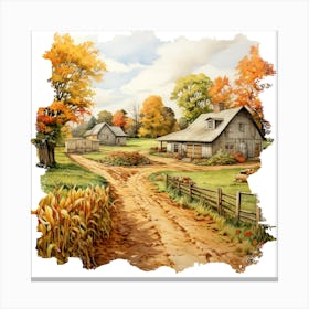 Autumn Farm 3 Canvas Print