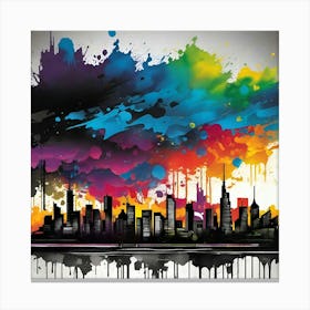 Cityscape Painting Canvas Print