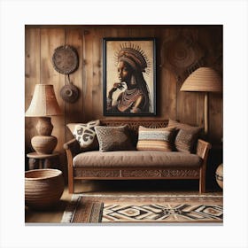 African Living Room 1 Canvas Print