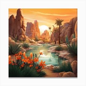 Desert Landscape Canvas Print