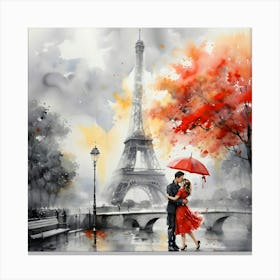 Paris In The Rain 7 Canvas Print