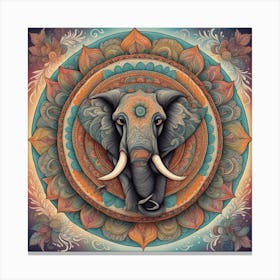 Elephant Mandala 3 Canvas Print