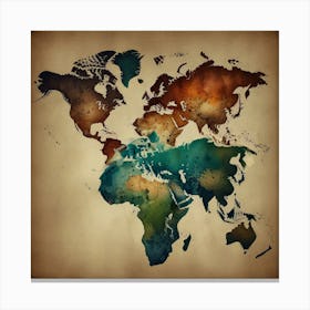 World Map 2 Canvas Print