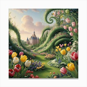 Cinderella'S Garden Canvas Print