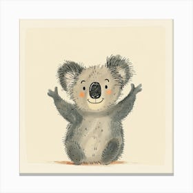 Charming Illustration Koala 3 Canvas Print