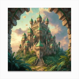 The castle in seicle 15 8 Canvas Print