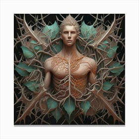 man body, Tree Of Life, digital art Canvas Print