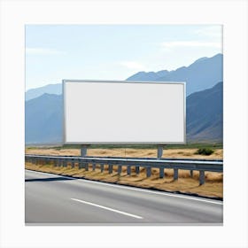 Mock Up Blank Billboard Roadside Advertising Large Outdoor Customizable Template Unprinted (42) Canvas Print