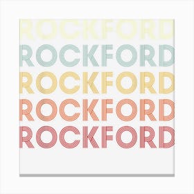 Rockford Michigan Rockford Mi Retro Vintage Text Canvas Print