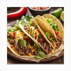 Mexican Tacos 3 Canvas Print