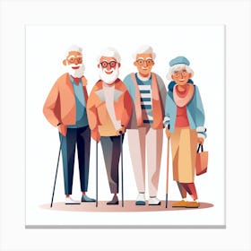 Old People 13 Canvas Print