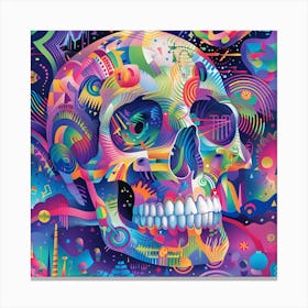 Psychedelic Skull 19 Canvas Print