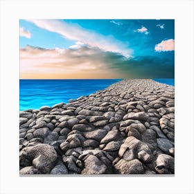 Rocks On The Beach 1 Canvas Print