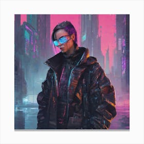 Cyberpunk Girl Canvas Print