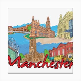 Manchester Cityscape Canvas Print