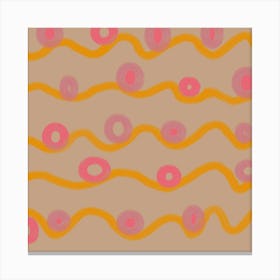 Pink And Orange Swirls Canvas Print