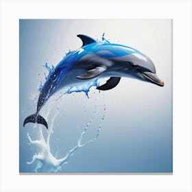 Dolphin Jumping 5 Canvas Print