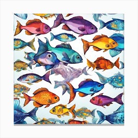 Colorful Fishes Canvas Print