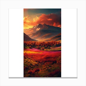 Sunset In The Mountains 19 Canvas Print