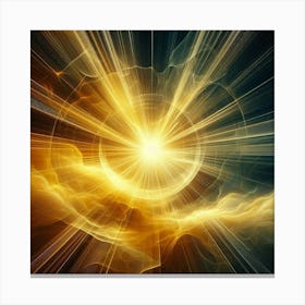 Golden Rays Of Light Canvas Print