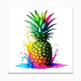 Colorful Pineapple Canvas Print