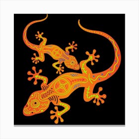 Two Geckols Canvas Print