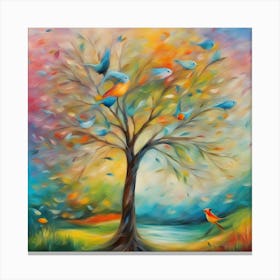 Birds In The Tree Canvas Print