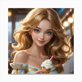 Ice Cream Girl 5 Canvas Print