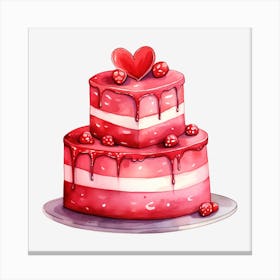 Valentine'S Day Cake 15 Canvas Print