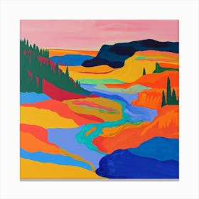 Colourful Abstract Yellowstone National Park 7 Canvas Print