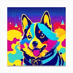 Colorful Dog Painting Canvas Print