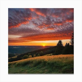 Sunset In The Mountains 85 Canvas Print