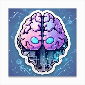 Brain On A Circuit Board 78 Canvas Print